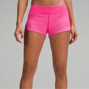 Lululemon Sonic Pink Speed Up Shorts - Size 2